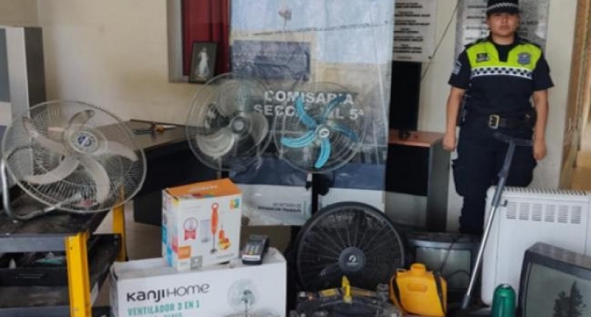 La Polic&iacute;a recuper&oacute; electrodom&eacute;sticos robados de una vivienda