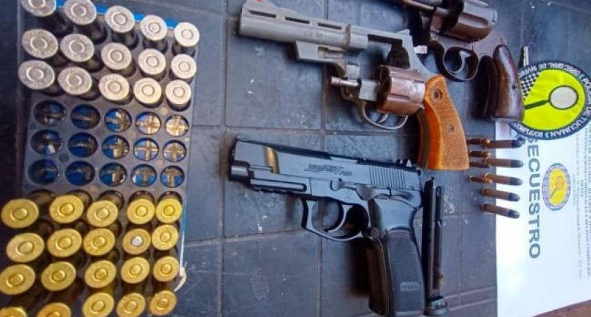 Robo: secuestran tres armas de fuego y municiones