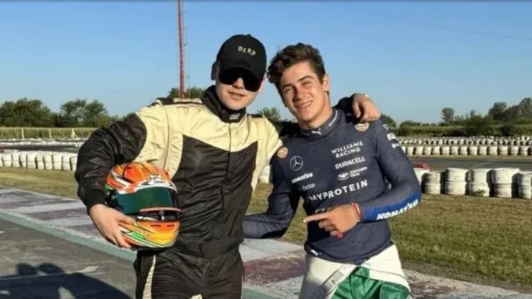 Colapinto y Bizarrap compitieron en Karting