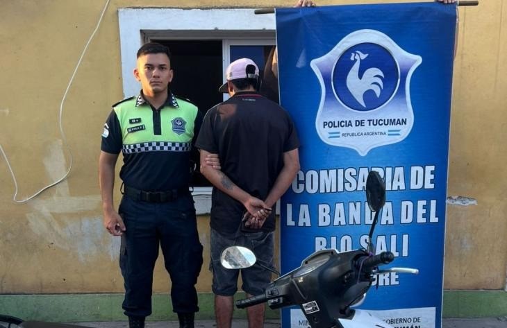 Un delincuente fue aprehendido tras robarle a un ciclista