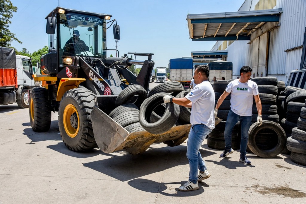 La Municipalidad retiró más de 250 neumáticos descartados por una empresa de la capital