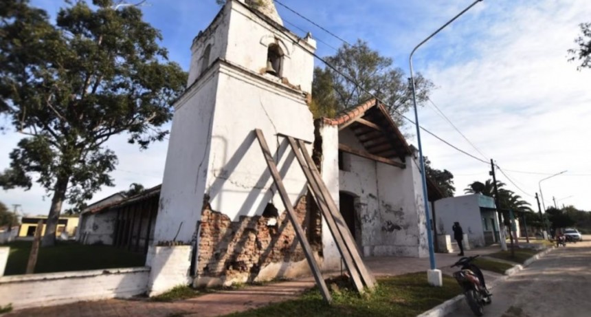 Daños por lluvias: se derrumbó una parte de la capilla colonial declarada Monumento Histórico en Villa Chicligasta
