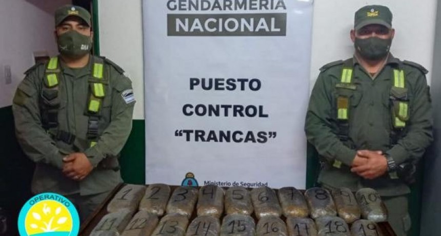 Secuestran más de 10 kilos de marihuana en el puesto fronterizo de Molle Yaco