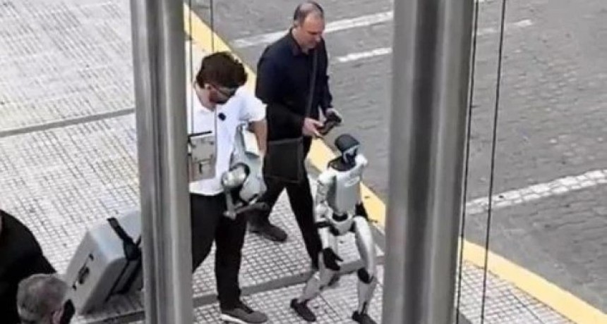 Un robot caminó por las calles de Puerto Madero