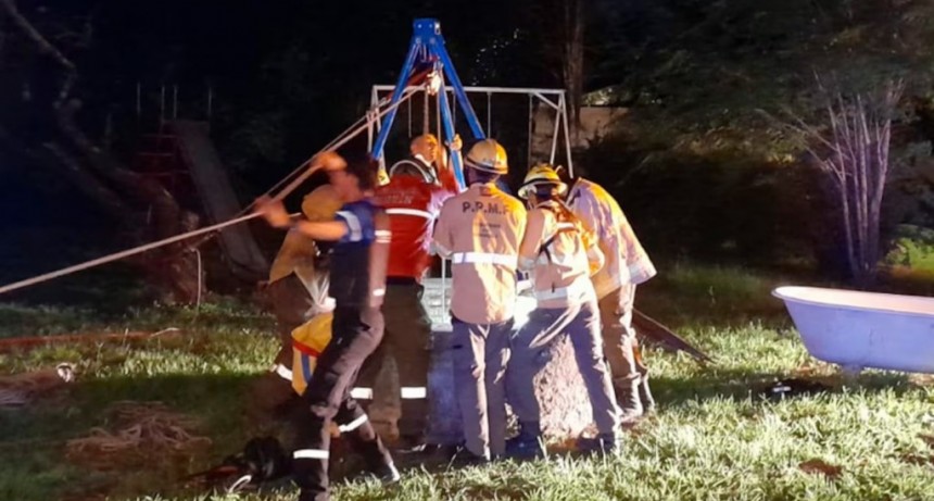 Cosqu&iacute;n: un padre se arroj&oacute; a un aljibe de 10 metros para salvar a su hija de 4 a&ntilde;os