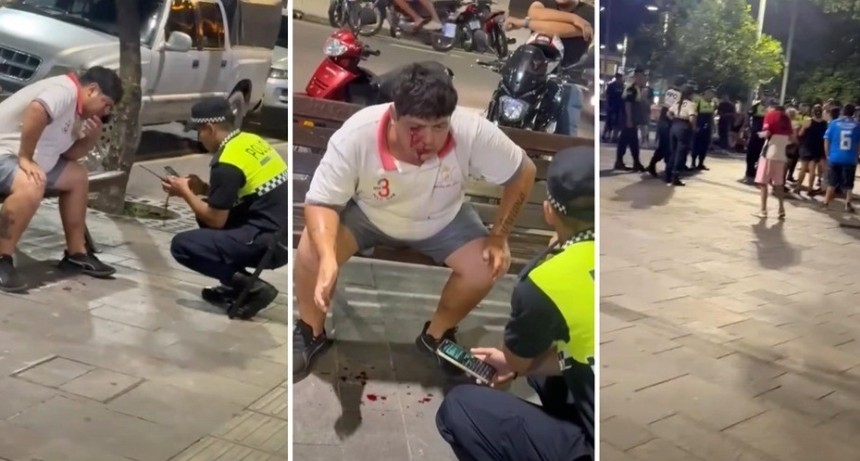 Violento ataque a vendedor ambulante en Plaza Independencia