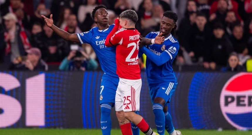 UEFA suspendió a Prestianni por presunto insulto racista a Vinicius: no jugará la vuelta en el Bernabéu