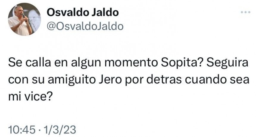 Hackearon la cuenta de Twitter del vicegobernador Jaldo