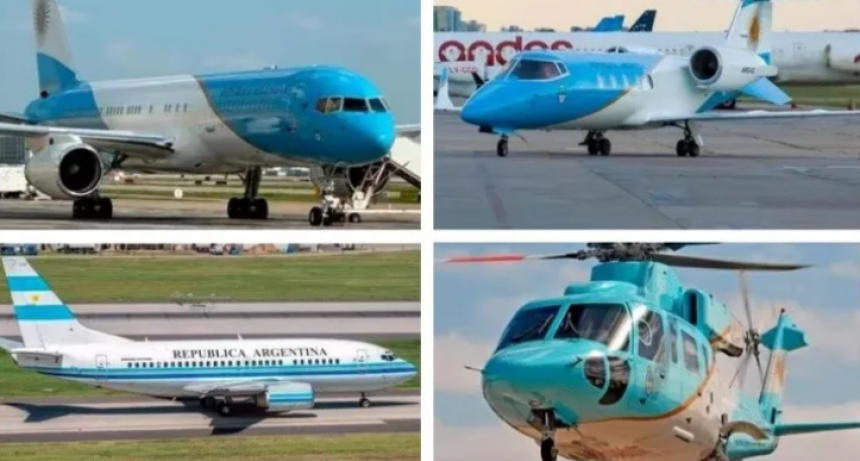 Milei eval&uacute;a transferir el manejo de los aviones presidenciales a las Fuerzas Armadas