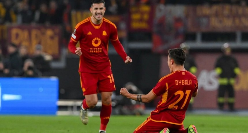 Dybala y Paredes, figuras en la goleada de la Roma al Brighton por Europa League