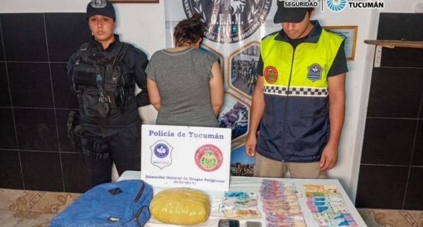 Detienen a una mujer que intent&oacute; escapar con un kilo de marihuana