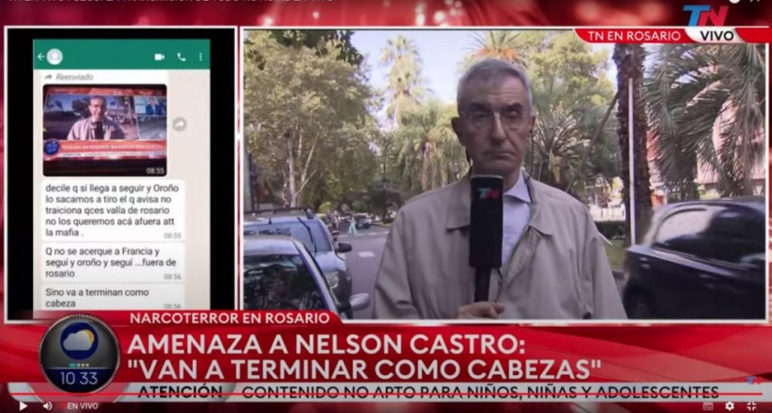 "Van a terminar como Cabezas", la amenaza al equipo de TN en Rosario