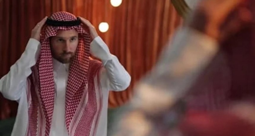 Messi pos&oacute; para una marca de ropa de Arabia Saudita