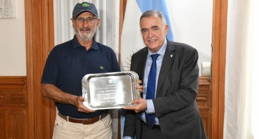 Jaldo recibi&oacute; a Gustavo Zerbino, uno de los sobrevivientes de los Andes
