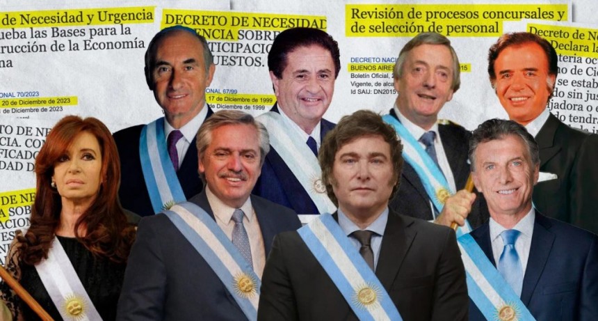 Este es el ranking de los presidentes que m&aacute;s DNU dictaron luego de la reforma constitucional