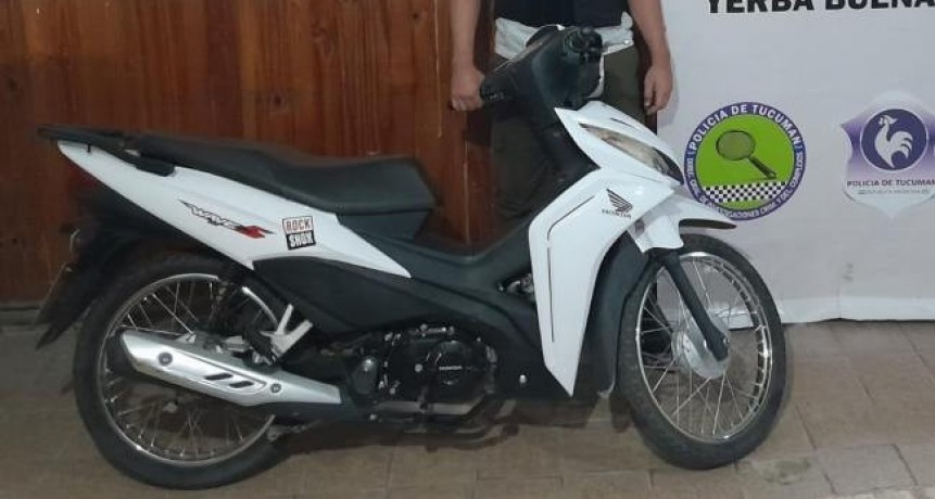 La Polic&iacute;a recuper&oacute; en Yerba Buena una motocicleta robada
