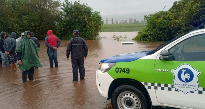 R&iacute;os desbordados y caminos cortados: el parte policial del sur tucumano tras un nuevo d&iacute;a de lluvias torrenciales