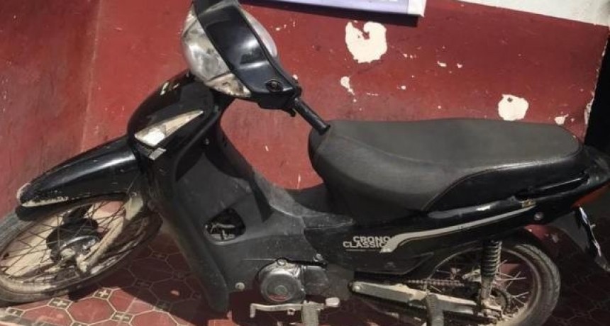 Recuperan una moto con pedido de secuestro por un robo