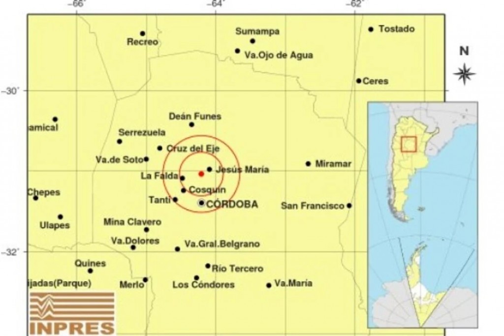 Un fuerte sismo sacudió a varias ciudades de Córdoba