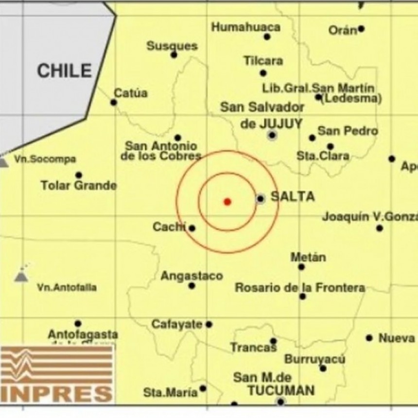 Un temblor, con epicentro Salta, ,se sintió en Tucumán
