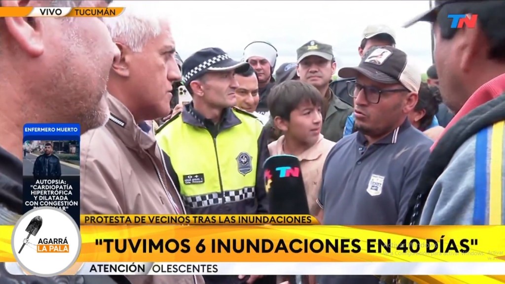 Seis inundaciones en 40 d&iacute;as: vecinos de Aguilares cortaron la ruta 38 y denunciaron falta de respuestas del gobernador y la intendenta