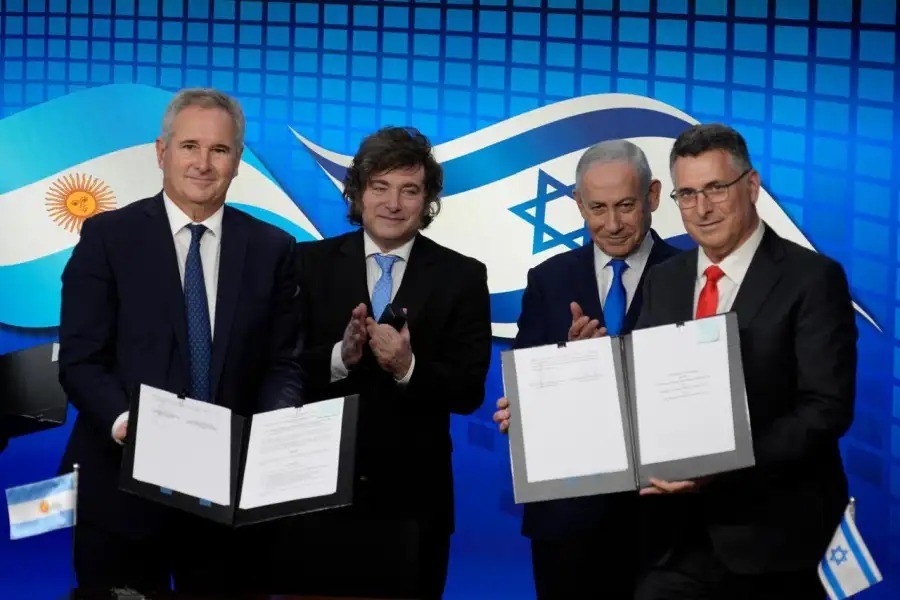 Argentina e Israel firman tres memorandos de entendimiento: cooperaci&oacute;n antiterrorista, inteligencia artificial y vuelos directos