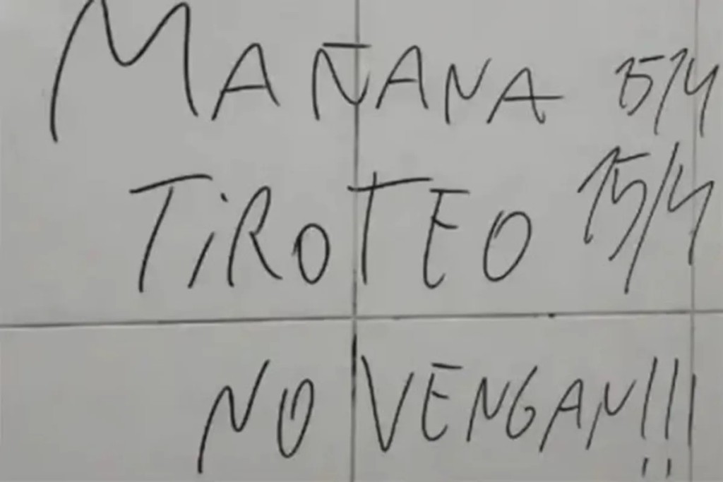 Una amenaza escrita en el Colegio Kinder encendi&oacute; las alarmas en las &uacute;ltimas horas del domingo