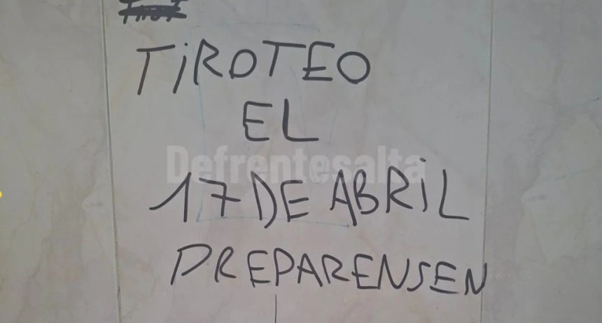 Salta: tres estudiantes de entre 17 y 19 a&ntilde;os fueron detenidos por pintar amenazas de tiroteo en un colegio