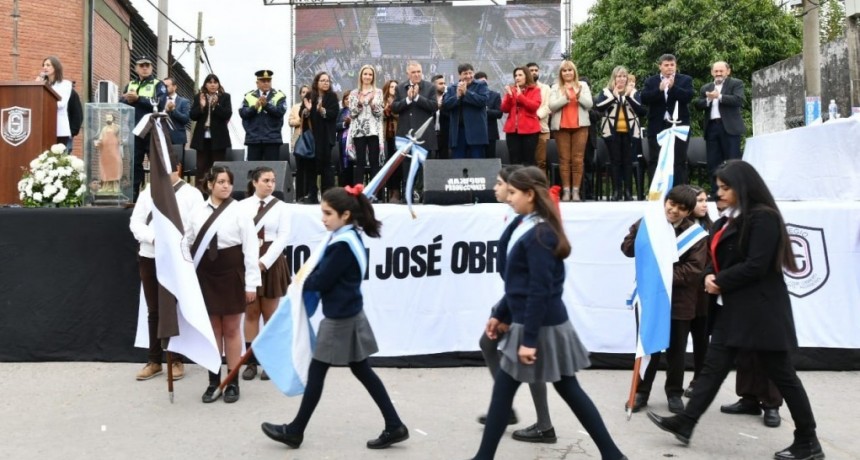 Jaldo encabezó el acto por los 31 años del Colegio San José Obrero