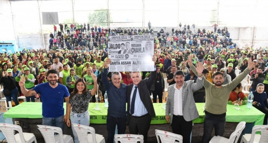 La "Marea Verde" brindó su apoyo a la fórmula Jaldo-Acevedo