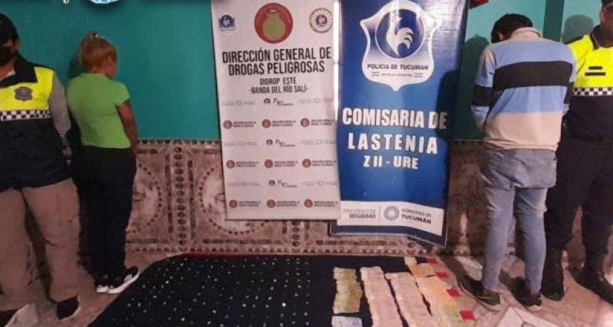 Secuestran cocaína, dinero en efectivo y detienen a una pareja en Alderetes