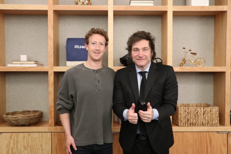 Milei cerró su viaje a San Francisco con una reunión con Mark Zuckerberg