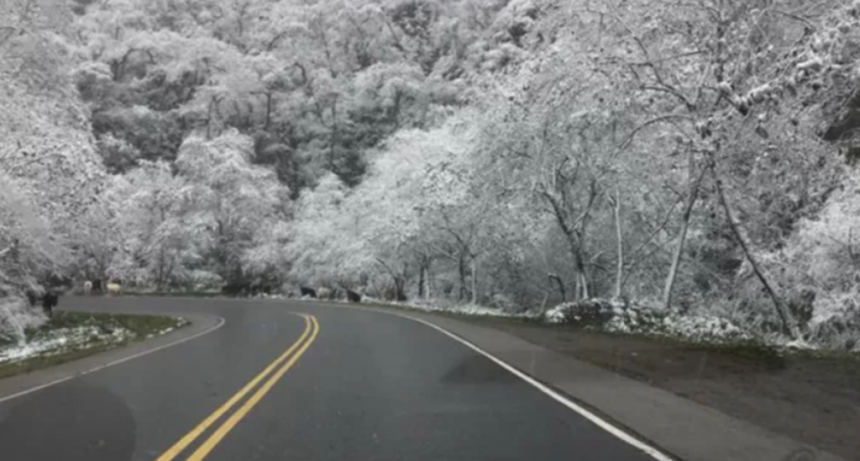 Cortes en la Ruta 307 por presencia de hielo en la calzada