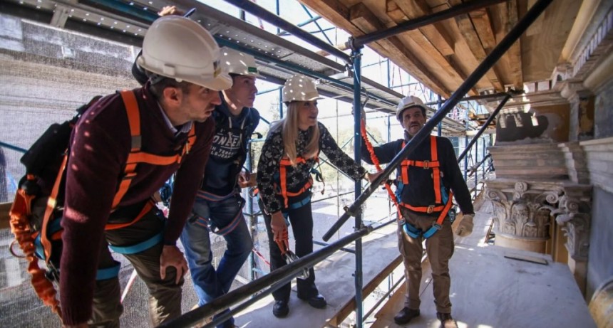 Chahla supervisó las obras de restauración de la Iglesia San Francisco