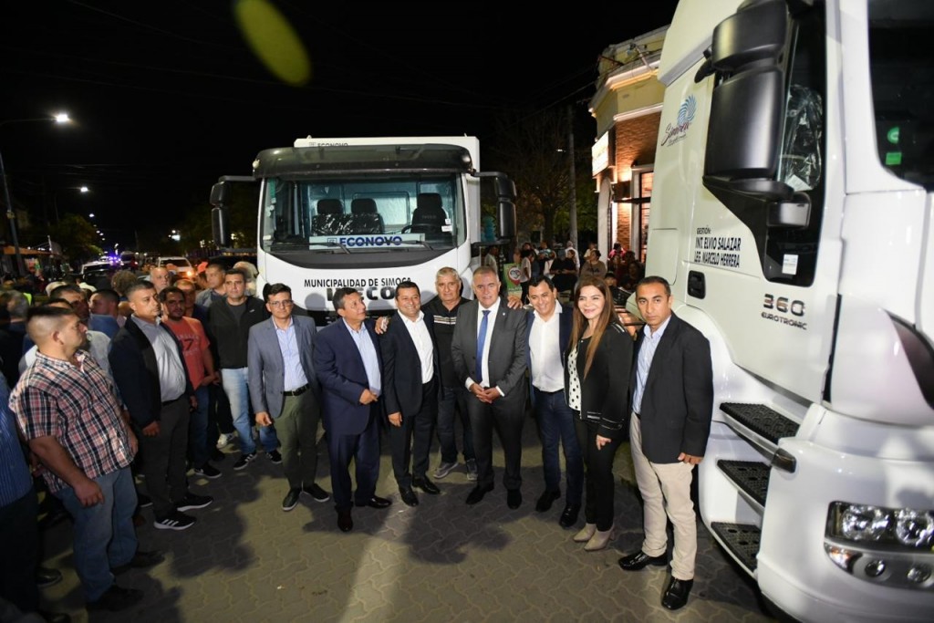 Simoca celebra 69 años con obras clave: pavimento, iluminación LED y nueva flota municipal