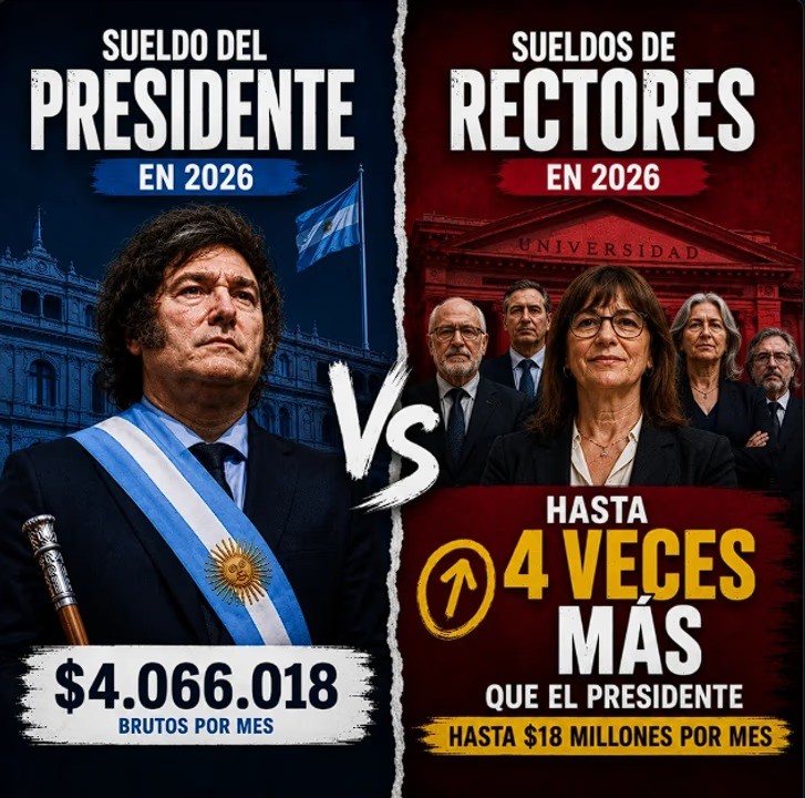 Milei compar&oacute; su sueldo con el de los rectores: &ldquo;Cobran hasta cuatro veces m&aacute;s, $18 millones por mes&rdquo;