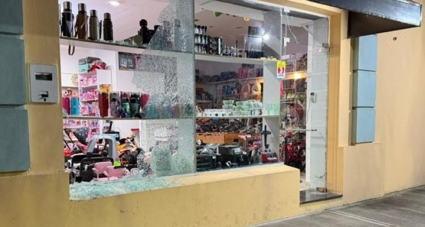 Violenta entradera en Concepci&oacute;n: rompieron una vidriera con un pedazo de cord&oacute;n y la polic&iacute;a recuper&oacute; varios elementos