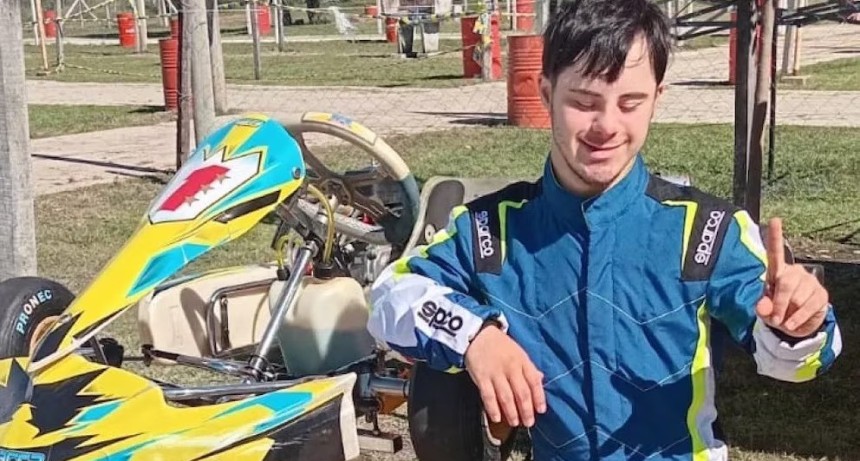 Un tandilense de 19 a&ntilde;os con s&iacute;ndrome de Down se convierte en el primer piloto oficial de karting del pa&iacute;s