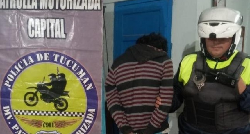 Atrapan a un motoarrebatador minutos después de robarle el celular a un joven