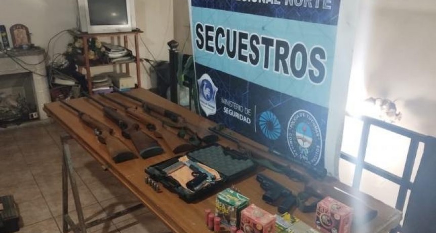 La Policía secuestró gran cantidad de armas en Los Pocitos