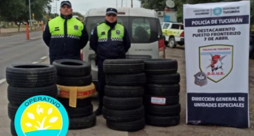Secuestran neumáticos que habían sido ingresados ilegalmente al país
