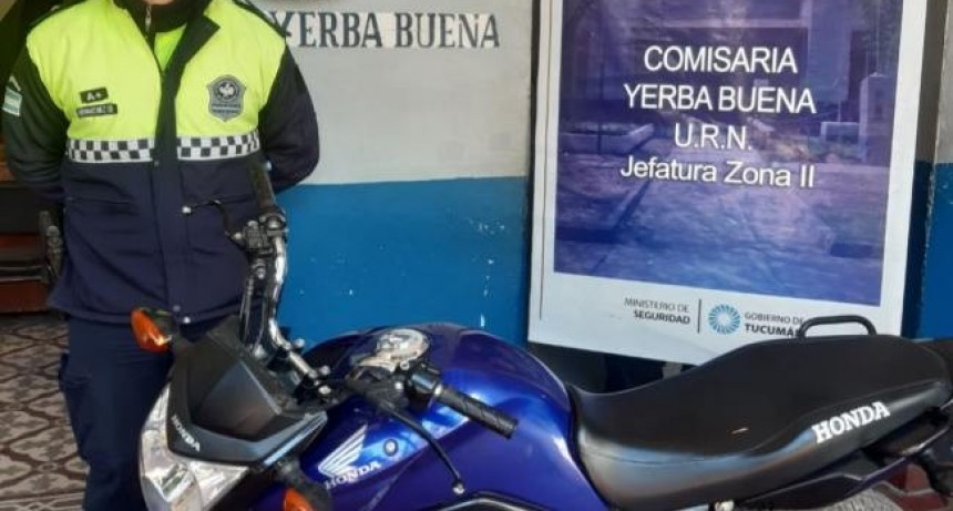 La Policía incautó una moto utilizada para robar