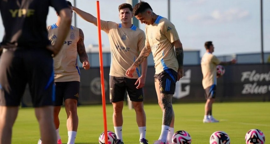La Selección argentina tuvo su primer entrenamiento en Miami