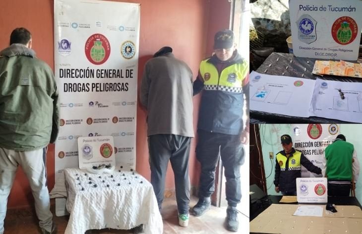 Allanamientos en El Triángulo: incautan drogas y detienen a narcomenudistas