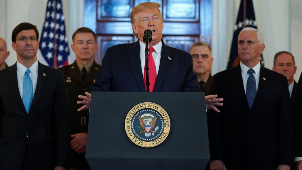 Trump define en dos semanas intervención militar contra Irán