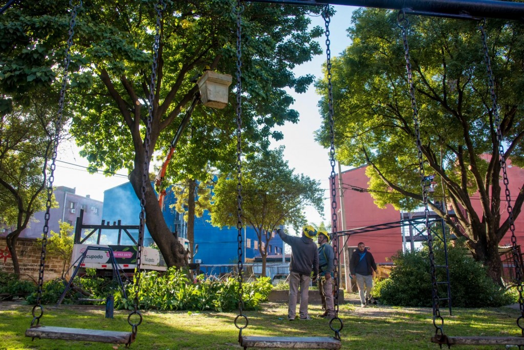 Obras y futuro parque en el Barrio 112 Viviendas