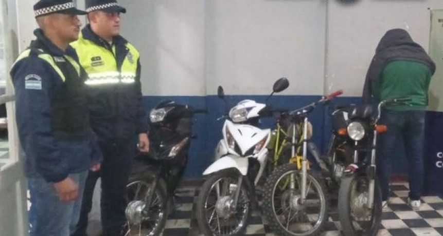 Aprehenden a un hombre y secuestran cuatro motos