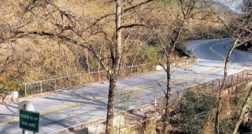Precaución: corte de tránsito por hielo en Ruta 307