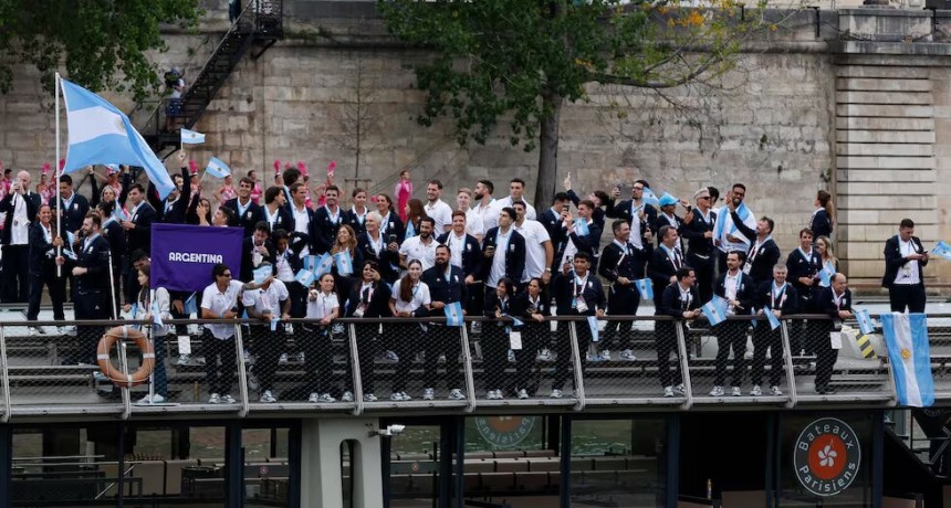 Así fue la aparición de la delegación argentina en la ceremonia inaugural de París 2024
