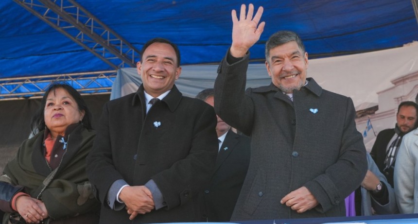 Acevedo participó de la celebración por 209° de la Independencia en un acto en Benjamín Paz